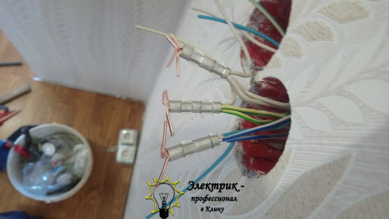 Соединение проводов на пресс