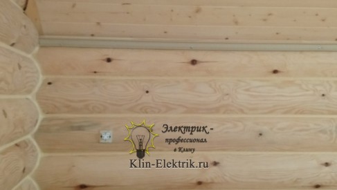 Электромонтаж по бревну